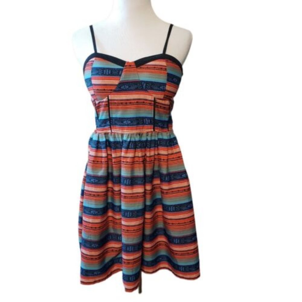 SALE Band Of Gypsies Floral Padded Bra Top Mini Dress Size  M